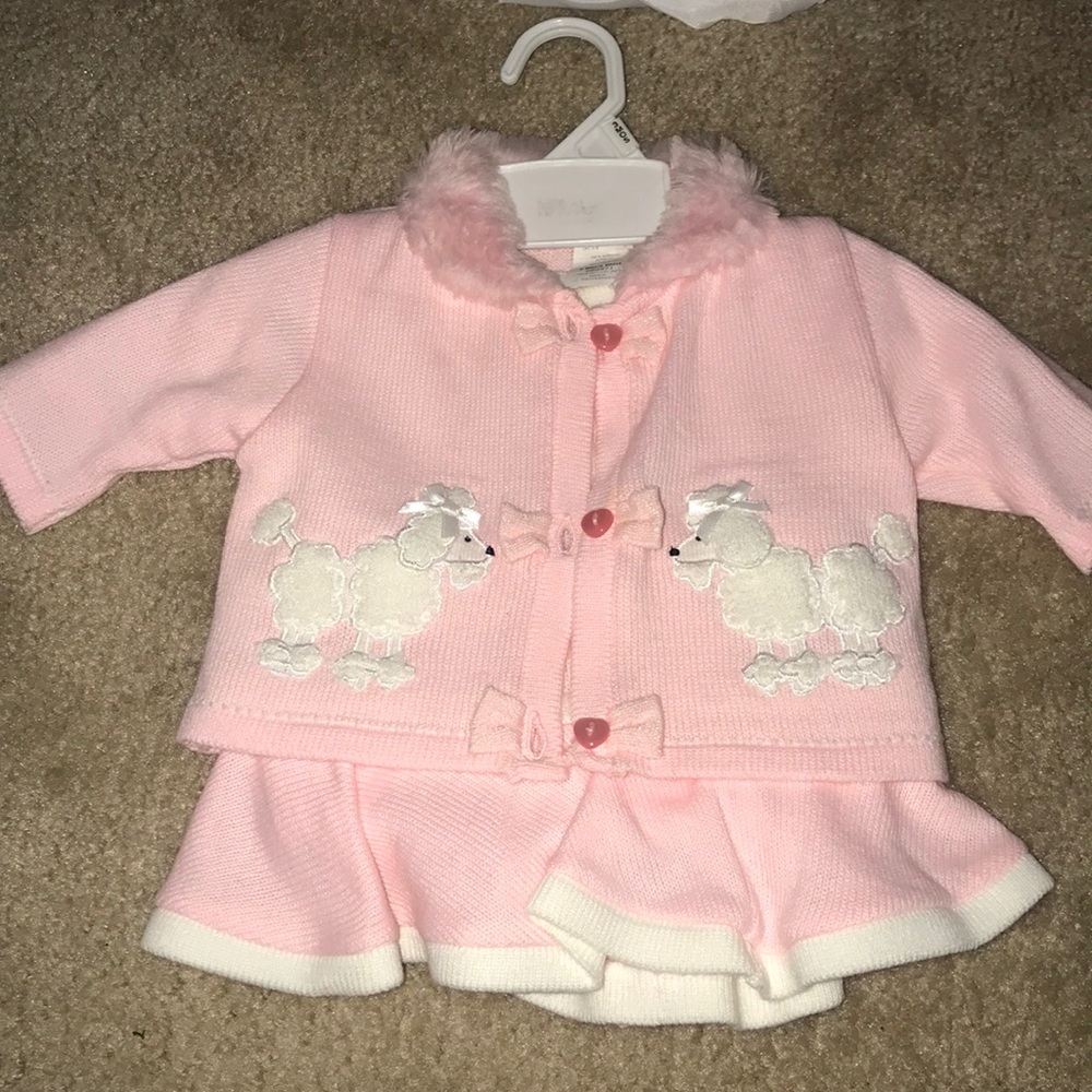 3 piece pink infant set
